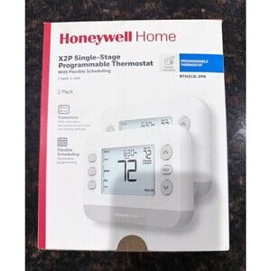 Honeywell Home X2P Single-Stage Programmable Thermostat 2-Pack RTH21B-2PK